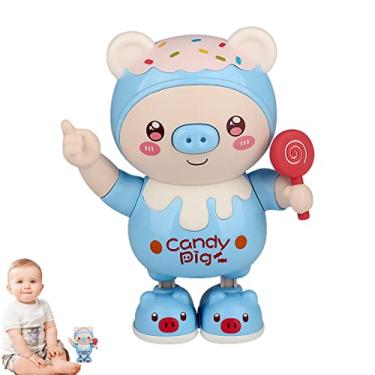 Imagem de Brinquedo Dançante com Música - Swing Swing Cute Pig Toy,Suprimentos com animais para irmãs, irmãos e garotinhas para a festa