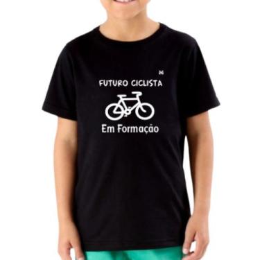 Imagem de Camiseta Divertida Infantil Futuro Ciclista Em Formação Movitá - Movit