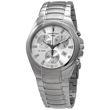 Imagem de Certina Relógio masculino cronógrafo quartzo mostrador prata C54271534211, pulseira
