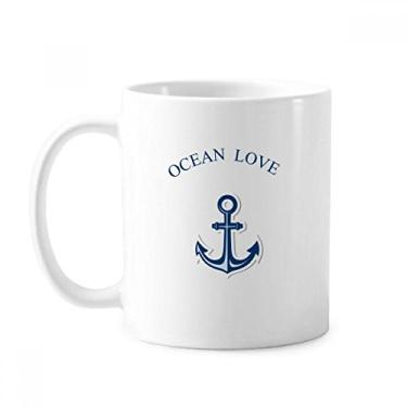 Imagem de Caneca azul Anchor Ocean Love Sea Sailing cerâmica café porcelana xícara louça