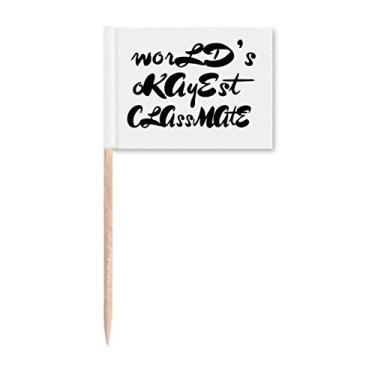 Imagem de World's Okayest Classmate Graduation Season Toothpick Flags Marker Topper Decoração de Festa