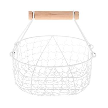 Imagem de Bothyi Suporte rústico para decoração de cesta de frutas para jardim casa cozinha ao ar livre, branco GG