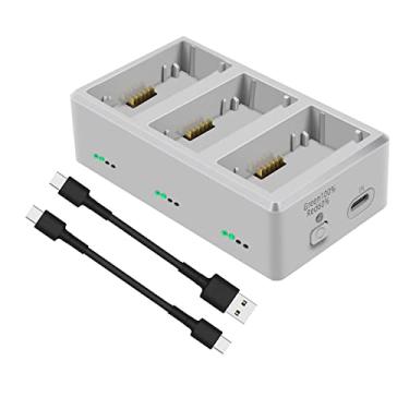Imagem de MOOKEENONE Carregador de bateria de 3 vias com detecção automática Hub Dock para DJI Mini 3 PRO