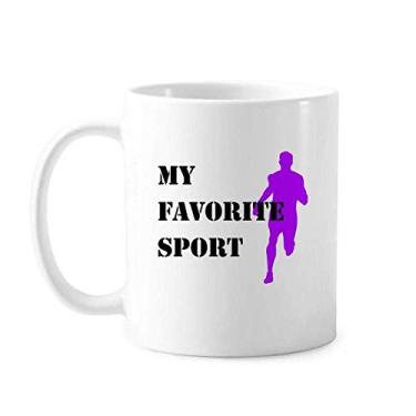 Imagem de Caneca de cerâmica Like Sports Fitness Balanced Run, copo de porcelana de café