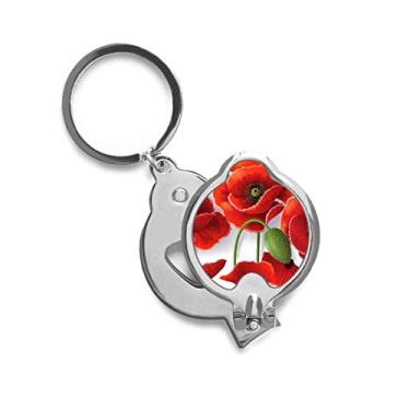 Imagem de Cortador de unhas de aço inoxidável com pétalas de milho e frutas vermelhas para pintura de flores vermelhas