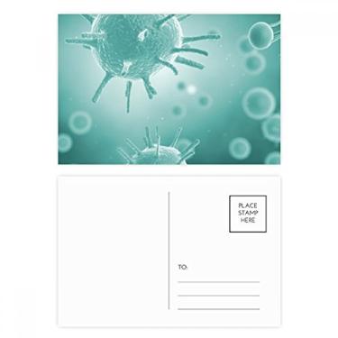 Imagem de Cartão postal de aniversário com estampa de microscópio, imagem de célula de criatura, cartão de felicitações