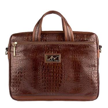 Imagem de Pasta executiva de couro croco Fabiana - Whisky