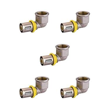 Imagem de Kit 05 unidades Cotovelo 20 X 1/2 (f) Tudogás