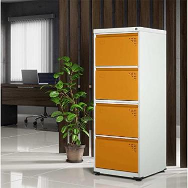 Imagem de Gaveteiro Arquivo em Aço 4 Gavetas Pandin Móveis Laranja Picasso