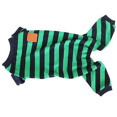 Imagem de Pijama Clássico para Animais de Estimação, Fácil de Vestir, Listrado, Respirável, para Cachorro, Elástico, Todos Os Dias (M)