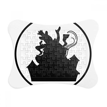 Imagem de Castelo de palhaço, parque de diversões, contorno preto, moldura de quebra-cabeça decoração de imagem ornamento de jogo