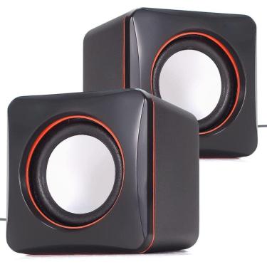 Imagem de Caixa Caixinha De Som Para Computador Notebook Pc 6W Usb P2