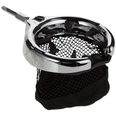 Imagem de Kuryakyn Acessório para guidão de motocicleta 1475: Suporte para bebidas/copos com cesta de malha, ajuste universal para motocicletas com barras de 3,17 cm de diâmetro, cromado