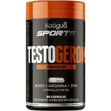 Imagem de TestoGeron, Sport Boro/Arginina/ZMA, Sem sabor, Para Homens, Katiguá, 60 Cápsulas rígidas • 30 doses, Preto