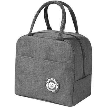 Imagem de Bolsa Térmica Premium 6L – Lancheira, Marmiteira Portátil para Alimentos e Bebidas Quentes/Frias – Ideal para Trabalho, Escola, Academia, Piquenique, Viagem (Cinza)