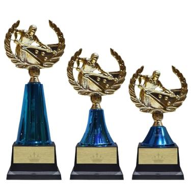 Imagem de 3 Troféus Modelo De Sinuca Torneio Campeonatos Bilhar