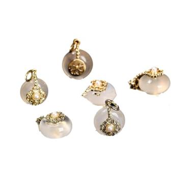 Imagem de 3 peças Litchi Frozen Salt Source Ágata Corrida Loop Pixiu Bow Acessórios DIY Ágata Road Tong (Cobre)