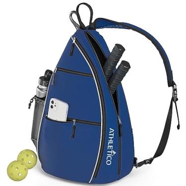 Imagem de Athletico Bolsa tiracolo – Mochila transversal para Pickleball, tênis, raquete e viagem para homens e mulheres (azul)