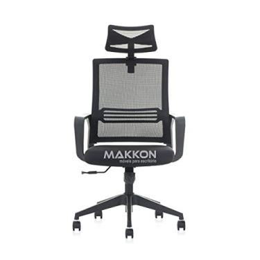 Imagem de Cadeira Escritório Diretor Preta 7011 - Makkon