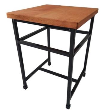 Imagem de Banquinho de ferro e madeira 34x45