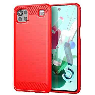 Imagem de Capa para LG K92 5G, tecnologia de absorção de choque TPU com moldura elevada protetora para LG K92 5G (vermelho)