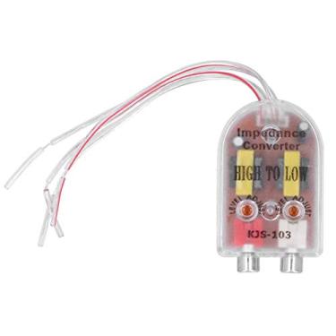 Imagem de 12v Conversor de Impedância de áudio Alto para Baixo Conversor de áudio do Carro Conversor Stero Amplificador Conversor de Impedância de áudio Adaptador de Impedância de áudio