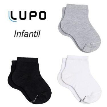 Imagem de Meia infantil cano médio Lupo - 1 par, Branco, 32 a 35