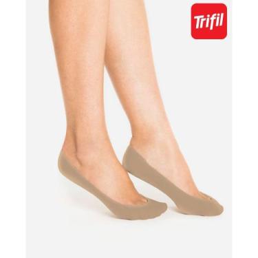 Imagem de 2 Pares Meia Sapatilha Invisivel Fio 70 Trifil, Natural, 34/39