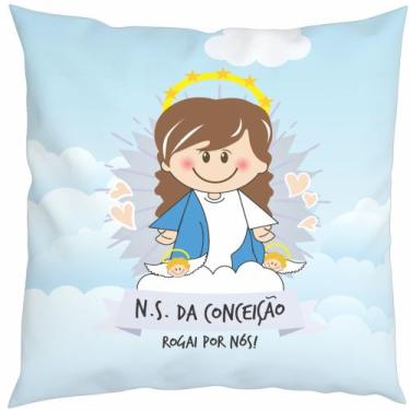 Imagem de Almofada Com Enchimento Oração Santinho Nossa Senhora da Conceição - C