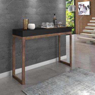 Imagem de Aparador Sala De Jantar Planalto De Madeira Bar Balcão Preto Cor off/p