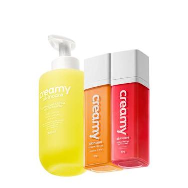 Imagem de Kit Creamy Skincare Limpador Glicerinado Vitamina C Retinal (3 produto