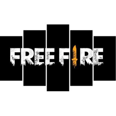 Imagem de Quadro Mosaico 5 Peças Free Fire - NEYRAD