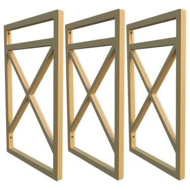 Imagem de Suporte De Prateleira Estilo Industrial Kit Três Peças 20x37 - Ômega S