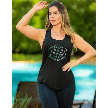 Imagem de Blusa Regata Feminina Fitness com Estampa - Fitmoda , Never give up st
