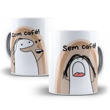 Imagem de Caneca Flork Meme Com Café Sem Café Porcelana Personalizada - Tio da C