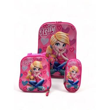 Imagem de Mochila Escolar + Estojo e Lancheira Loly - Dubai