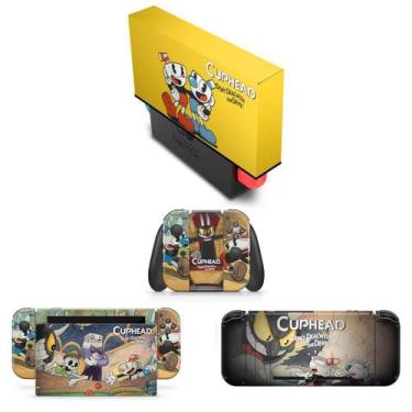 Imagem de Capa Anti Poeira e Skin Compatível Nintendo Switch - Cuphead - Pop Art