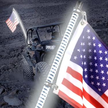 Imagem de Uemicip Luz de chicote branca pura de 1,5 m, luz de chicote COB atualizada 2024 adequada para UTV ATV Polaris RZR SXS Can-Am