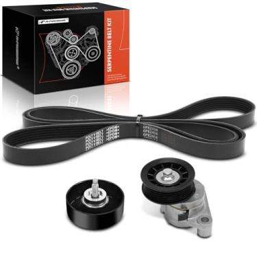Imagem de A-Premium Kit de transmissão de correia serpentina do motor compatível com carros Chevy e GMC - Silverado 2500 HD, Silverado 3500, Suburban 2500, Sierra 2500 HD, Sierra 3500, Yukon XL 2500 - OHV 8.1L