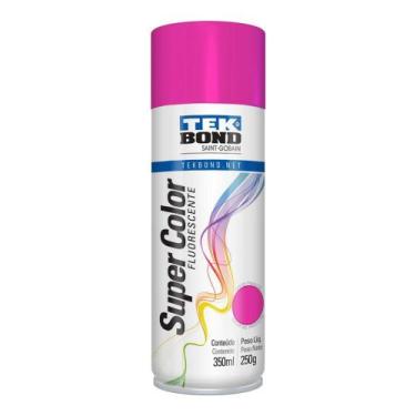 Imagem de Tinta Aerossol Uso Geral Super Color Fluorescente Tekbond Rosa 350ml  