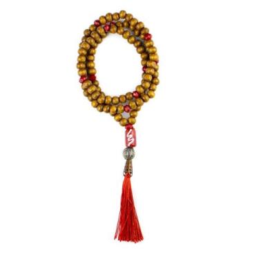 Imagem de Colar Japamala Iansã 108 Contas Madeira 8mm - Lua Mística - 100% Origi