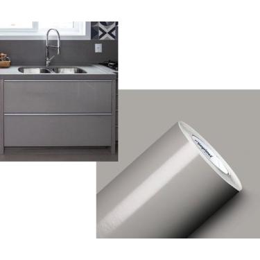 Imagem de Adesivo para envelopamento Geladeiras Móveis 6MX50CM CINZA CLARO - Mar