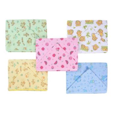 Imagem de Toalha Com Capuz 100% Algodão 70x90cm Para Bebe - Kit Com 3 - Dugu, Ne