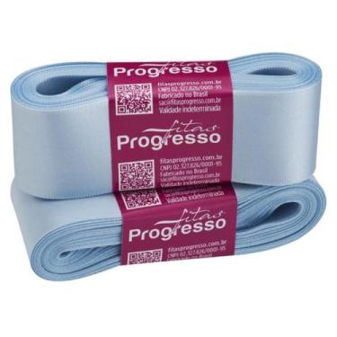 Imagem de FITA DE CETIM SIMPLES CF009 38MMx10M PROGRESSO, COR 212 AZUL BEBÊ