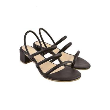 Imagem de Sandália Salto Baixo Tamanco Feminino Fashion Casual Moda - Cazzani, 3