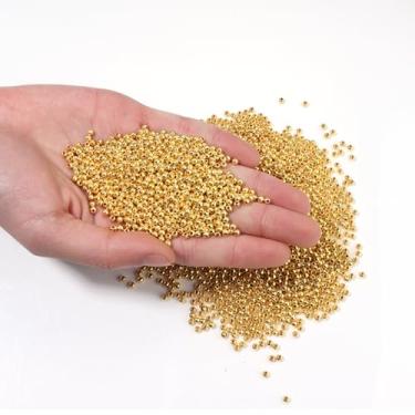 Imagem de Chuyau 4000 peças de pérolas de ouro de 3 mm com furo redondo para artesanato contas de pérolas soltas para fazer joias pérolas falsas para pulseiras, colares, brincos, chaveiros, acessórios, faça