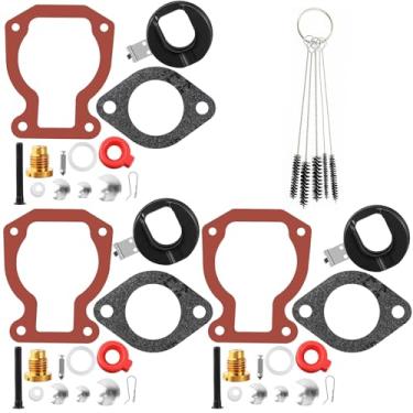 Imagem de SOAJEE Kit de reparo de carburador 398453 0398453 compatível com motor de barco externo Johnson Evinrude OMC BRP 3HP 4HP 4.5HP 5HP 6HP 7.5HP 8HP 9.9HP 14HP 15HP Sierra Marine 18-7223 Mallory 9-37101