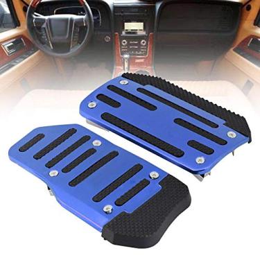 Imagem de Capa de pedal de freio, capa de pedal de acelerador de carro universal antiderrapante para pedal de carro almofadas de pedais de veículos automáticos (azul)