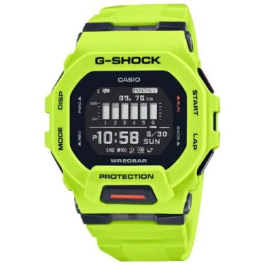 Imagem de Casio Relógio masculino digital automático com pulseira de plástico G1148, amarelo neon, 49,4 × 45,9 × 15 mm, pulseira, Amarelo neon, 49.4×45.9×15mm, alça