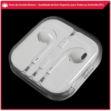 Imagem de Fone de Ouvido Branco  Qualidade de Som Superior para Todos os Android